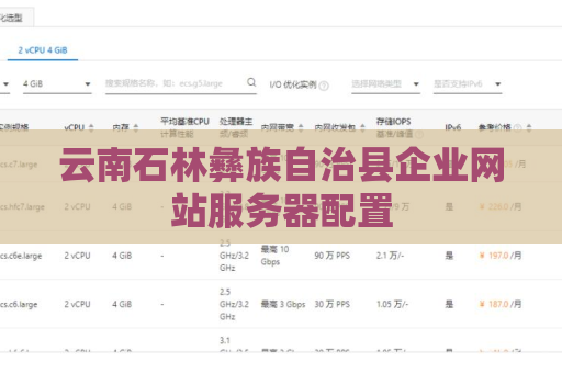 云南石林彝族自治县企业网站服务器配置